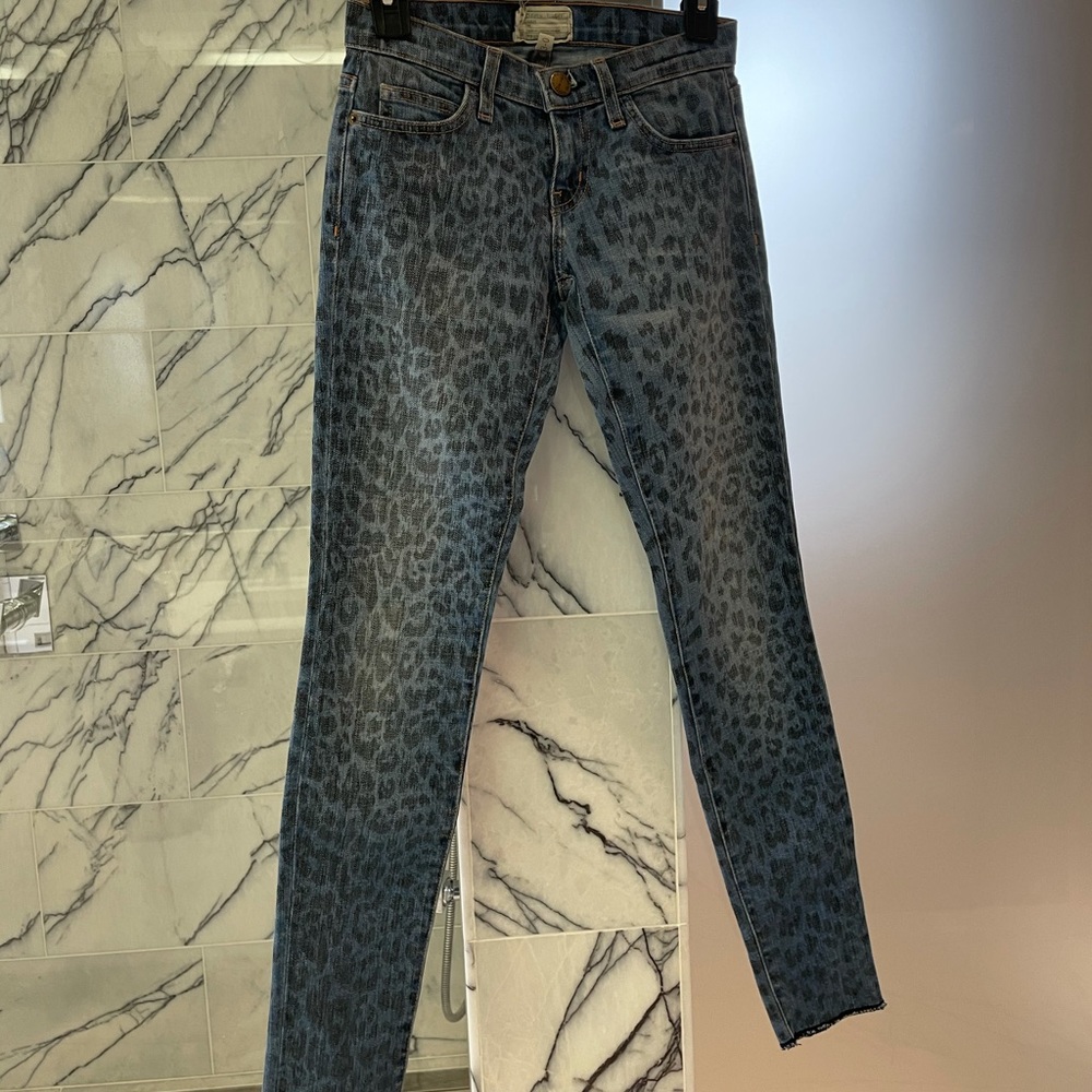 Current Elliott leopard denim sz23